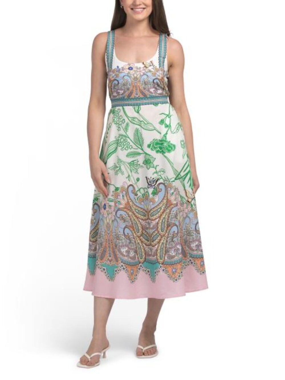 MAGARI Made In Italy Sleeveless Belted Maxi Dress